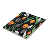 Carreau Tulipes artistiques graphiques en gras (Côté)