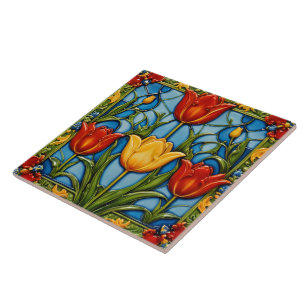 Carreau Tulipes belle collection populaire