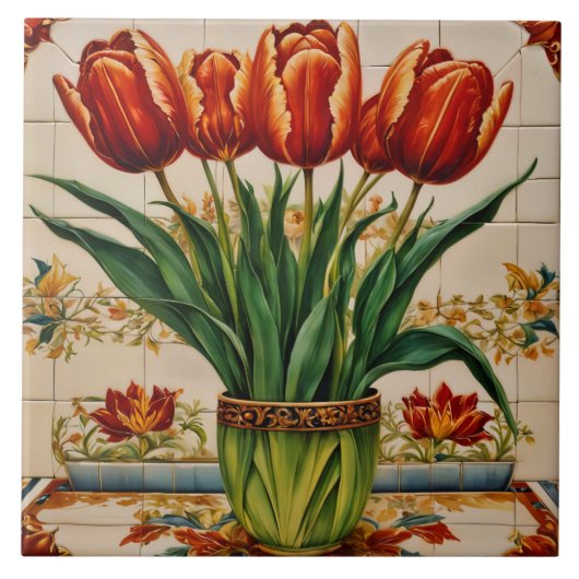 Carreau Tulipes Belle Collection tendance (Devant)