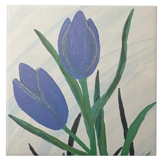 Carreau Tulipes bleues (Devant)
