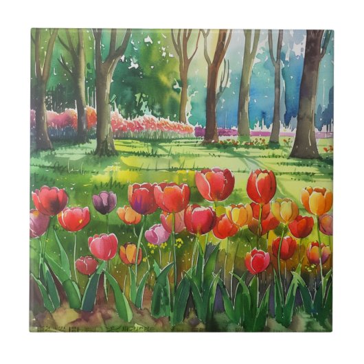 Carreau Tulipes dans le parc (Devant)