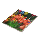 Carreau Tulipes en bois d'Amsterdam (Côté)