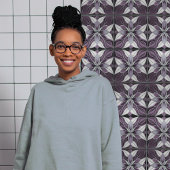 Carreau Tulipes en Lavande Art Nouveau violet