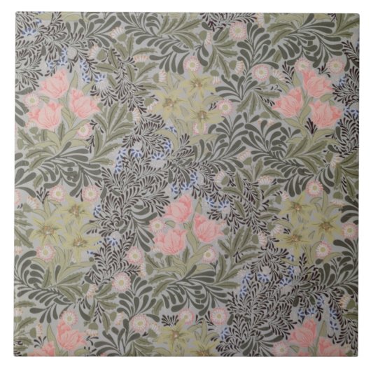 Carreau Tulipes, marguerites et chèvrefeuille (Devant)