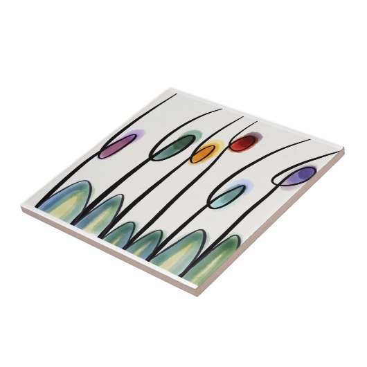 Carreau Tulipes modernes (Côté)