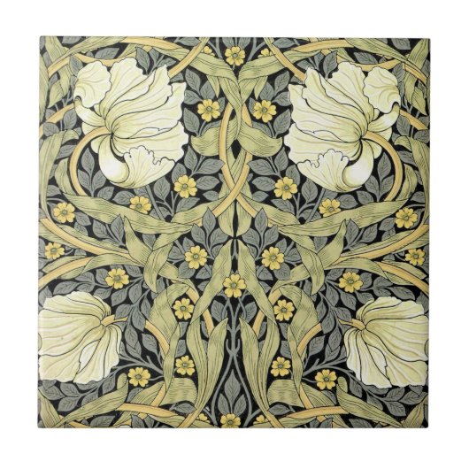 Carreau Tulipes Pimpernel Art Botanique de William Morris (Devant)