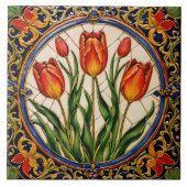 Carreau Tulipes populaires Belle collection Céramique (Devant)