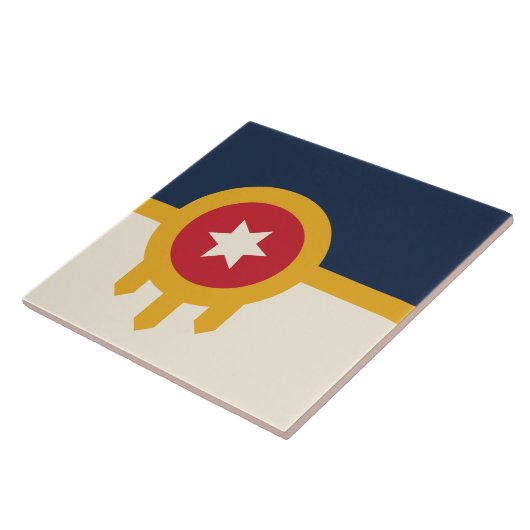 Carreau Tulsa Ville Drapeau (Côté)