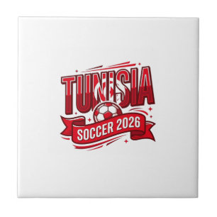 Carreau Tunisie Football 2026 Football Gras Pays Typograph