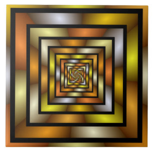 Carreau Tunnel lumineux coloré Trippy Fractal Graphisme