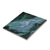 Carreau Turbulence bleue Acrylique pour l'art Abstrait (Côté)