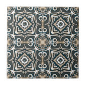 Carreau Turquoise ardoise bleu gris Taupe Brown tribu ethn (Devant)