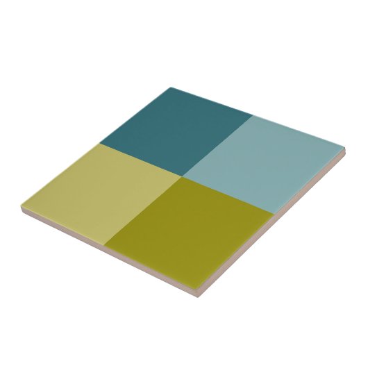 Carreau Turquoise bleu or jaune (Côté)