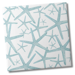 Carreau Turquoise Blue Nautical Beach Motif