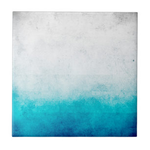 Carreau Turquoise et aquarelle affligée par Ombre blanche