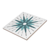 Carreau Turquoise et étoile argentée (Côté)