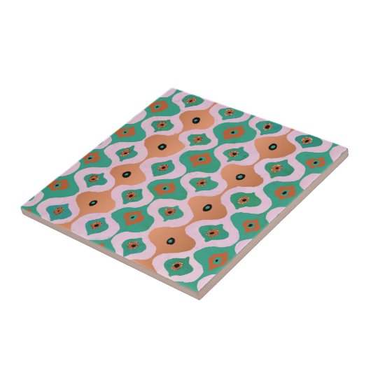 Carreau Turquoise et or (Côté)