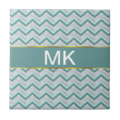 Carreau Turquoise et perles ZigZag (Devant)