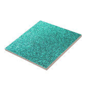 Carreau Turquoise faux faux glitter graphic (Côté)