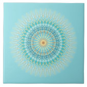 Carreau Turquoise Gold Boho Mandala (Devant)