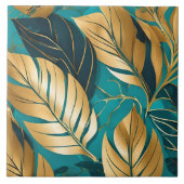 Carreau Turquoise Gold Popular Boho Collection Feuille (Devant)
