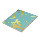 Carreau Turquoise Golden Foil (Côté)