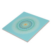 Carreau Turquoise Or Bohème Mandala (Côté)