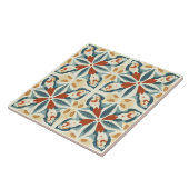 Carreau Turquoise, Rouille et Jaune (Côté)