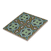 Carreau Turquoise Turquoise Bleu Vert ocre Ethnic Tribe Ar (Côté)