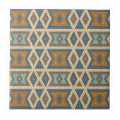 Carreau Turquoise Turquoise Terracotta Brown Ethnic Tribe (Devant)