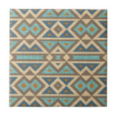 Carreau Turquoise Turquoise Terracotta Brown Ethnic Tribe  (Devant)