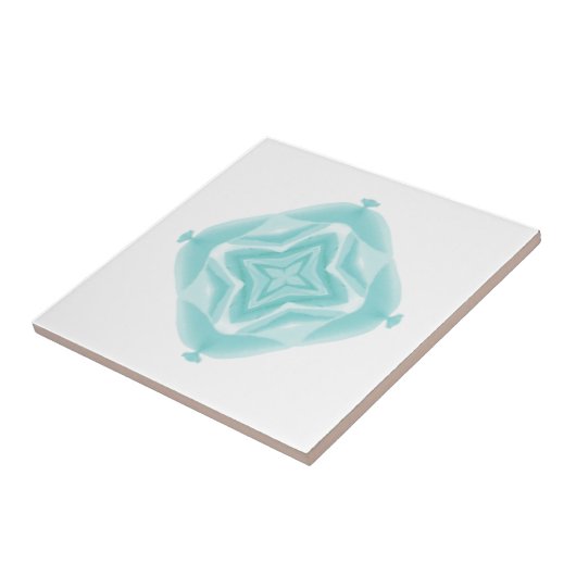 Carreau Turquoise vert bleu 4 points conception géométriqu (Côté)