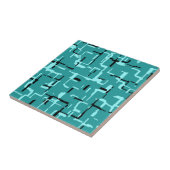 Carreau Turquoise Vert Motif moderne (Côté)
