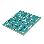 Carreau Turquoise vert noir blanc Motif moderne (Côté)