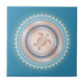 Carreau Turtle rose Gold Turquoise Mandala (Devant)