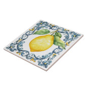 Carreau Tuscan Rustique Méditerranéen Bleu & Jaune (Côté)