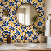 Carreau Tuscan Verve Vibrant Scrollwork  Mediterranean 