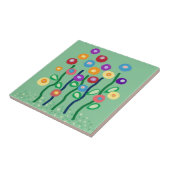 Carreau Tutuile à fleurs Art nouveau (Côté)