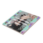 Carreau Tuxedo Cat Dormir des chats amusants Joyeux Danses (Côté)