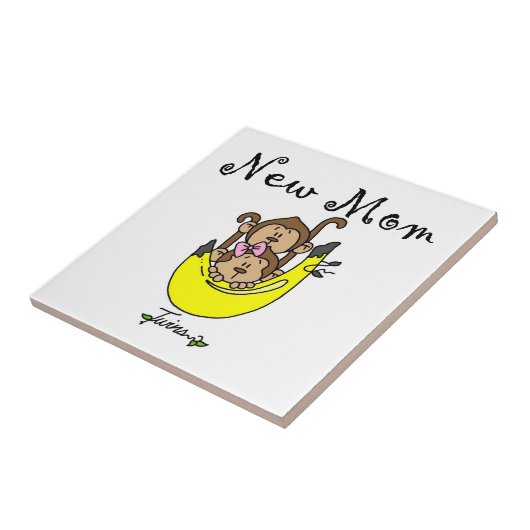 Carreau Twin Boy et GIrl Nouveau cadeau maman (Côté)