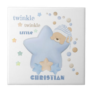 Carreau Twinkle Twinkle Little Star Baby Boy Teddy Bear Ce