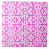 Carreau Two Toned Pink Pattern Ceramic Tile (Devant)
