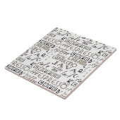 Carreau Typographie de café (Côté)