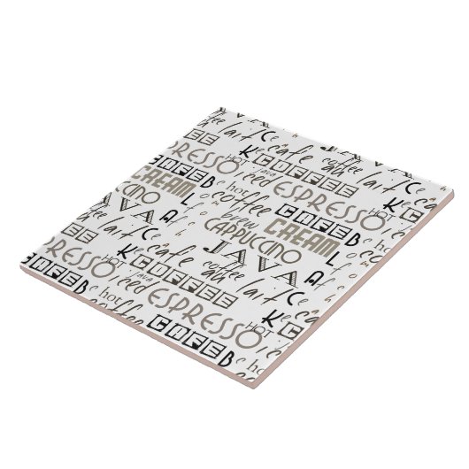 Carreau Typographie de café (Côté)