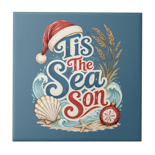 Carreau Typographie de Noël Côtière C'est la Saison de la (Devant)