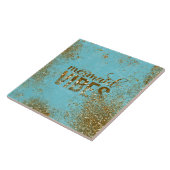 Carreau Typographie de parties scintillantes d'or de (Côté)