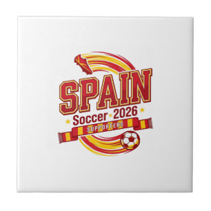 Carreau Typographie de pays de football d'Espagne 2026 Gra