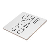 Carreau Typographie géométrique moderne de Chicago (Côté)