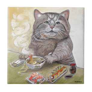 Carreau Udon de Tempura de chat de sushi