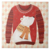 Carreau Ugly Sweater Fun Graphic Art Holiday Tile (Devant)